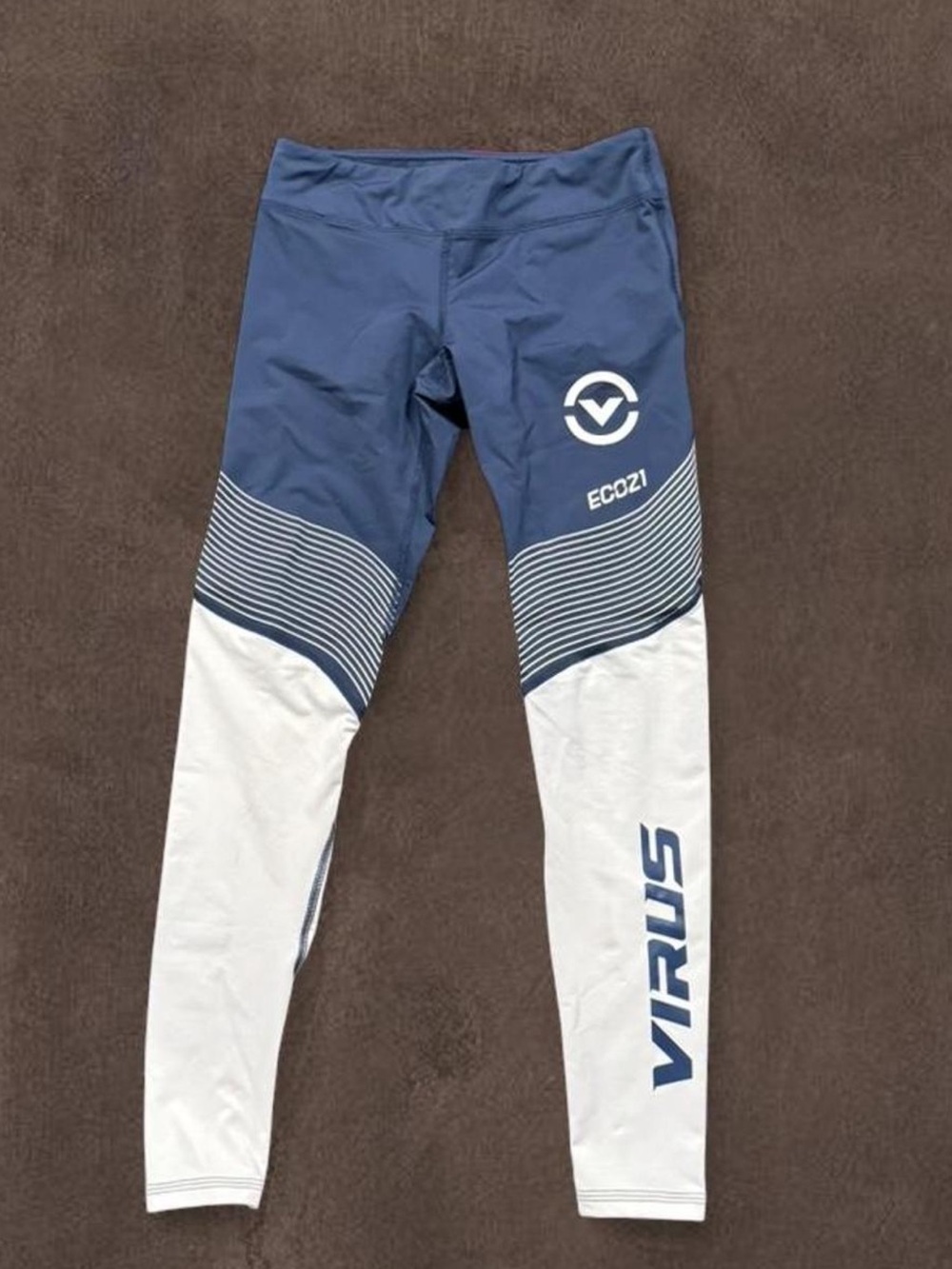 Virus CrossFit Ecozi Blue & White Compression leggings